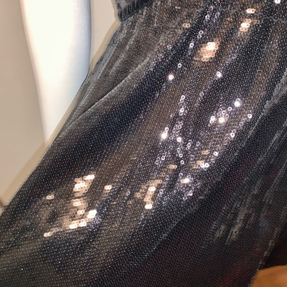 FREE PEOPLE BLACK FILM NOIR SEQUIN DRESS - Picture 5 of 14